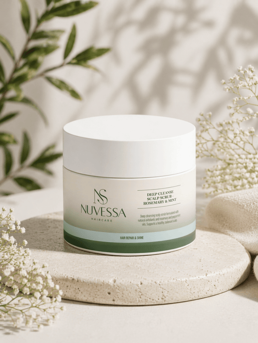 Scalp Scrub for Dandruff & Hair Growth | Rosemary Mint - Hair Care | Nuvessa Skincare