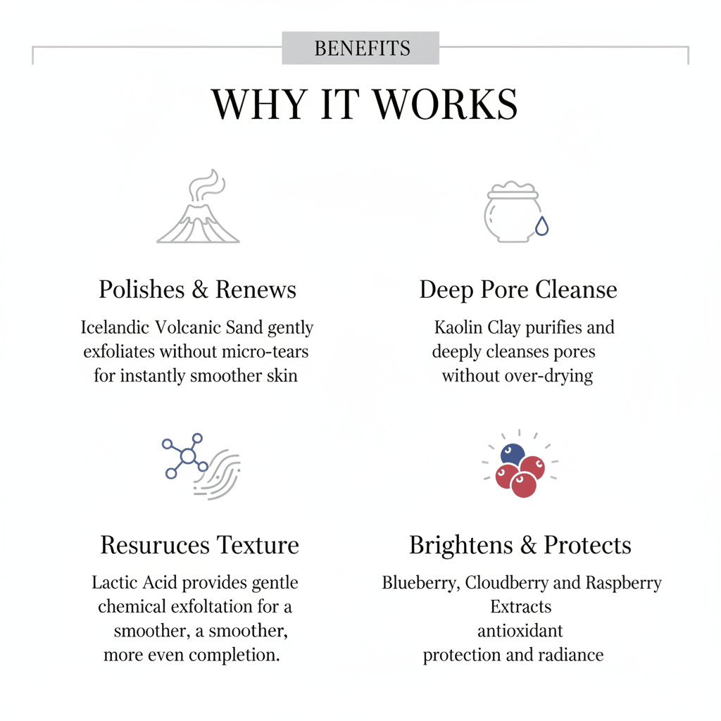 Icelandic Volcano Scrub – Deeply Cleanses & Renews Skin in Just 1 Use - | Nuvessa Skincare