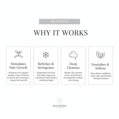 Scalp Scrub That Stops Dandruff & Stimulates Hair Growth | Rosemary & Mint - Hair Care | Nuvessa Skincare