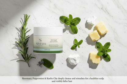 Scalp Scrub That Stops Dandruff & Stimulates Hair Growth | Rosemary & Mint - Hair Care | Nuvessa Skincare