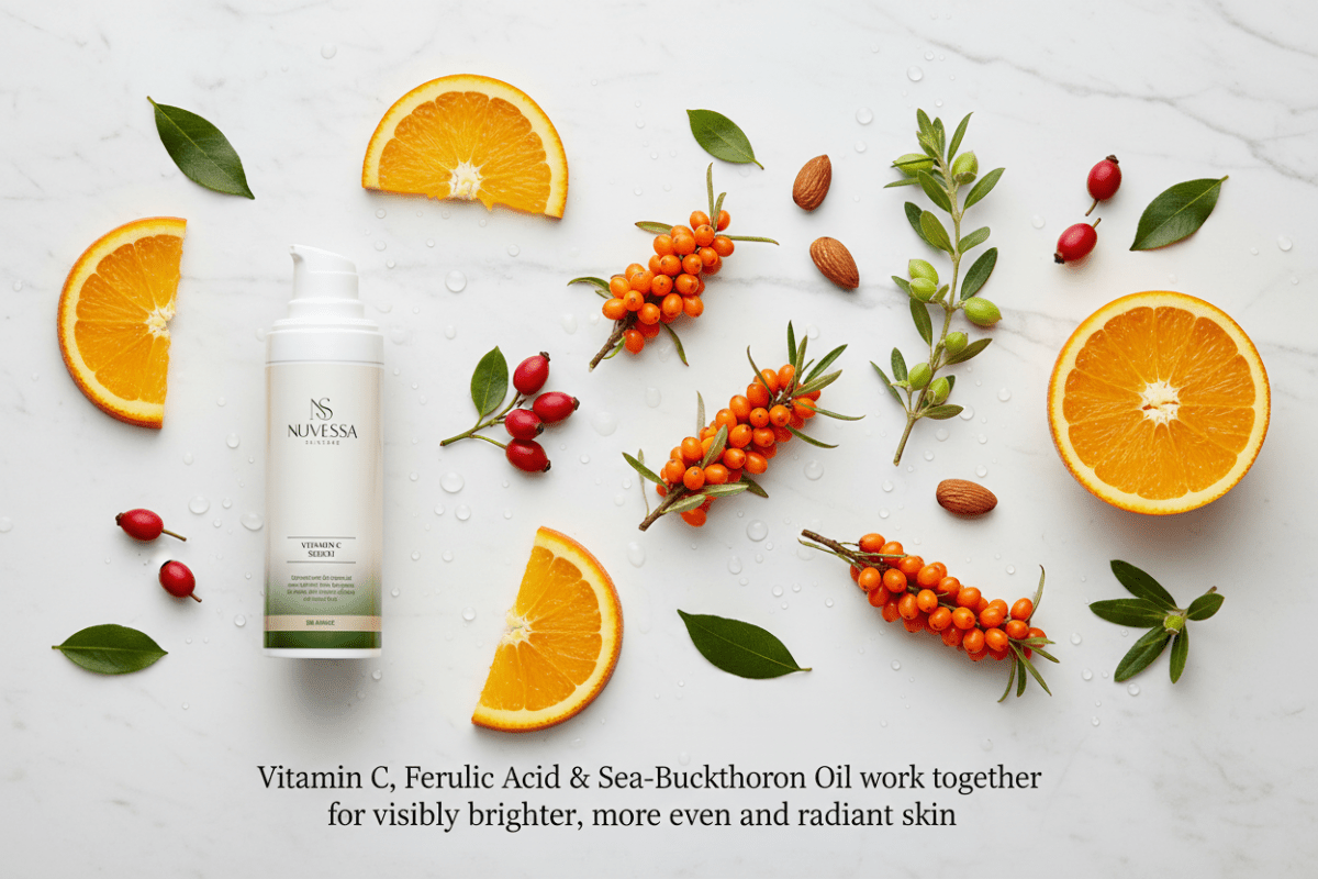 Vitamin C Serum That Fades Dark Spots & Boosts Glow in 10 Days (2% Vitamin C) - Skin Care | Nuvessa Skincare
