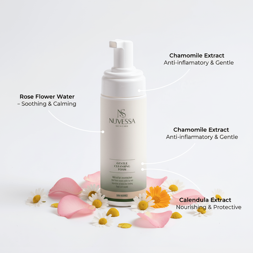 Gentle Cleansing Foam for Daily Use – Clean Skin Without Dryness or Tightness - Skin Care | Nuvessa Skincare