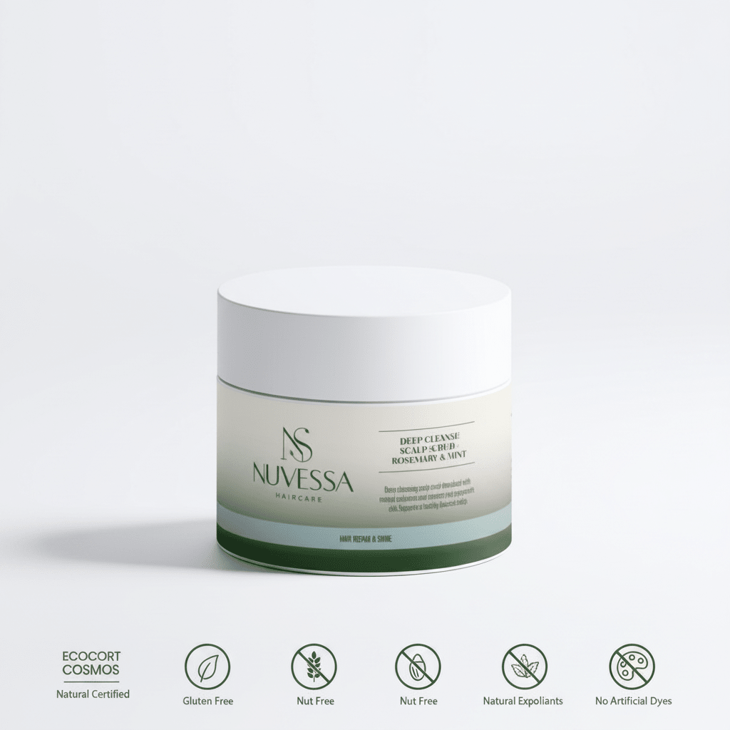 Scalp Scrub That Stops Dandruff & Stimulates Hair Growth | Rosemary & Mint - Hair Care | Nuvessa Skincare