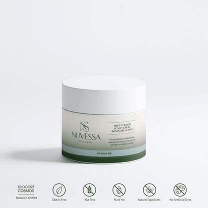 Scalp Scrub That Stops Dandruff & Stimulates Hair Growth | Rosemary & Mint - Hair Care | Nuvessa Skincare