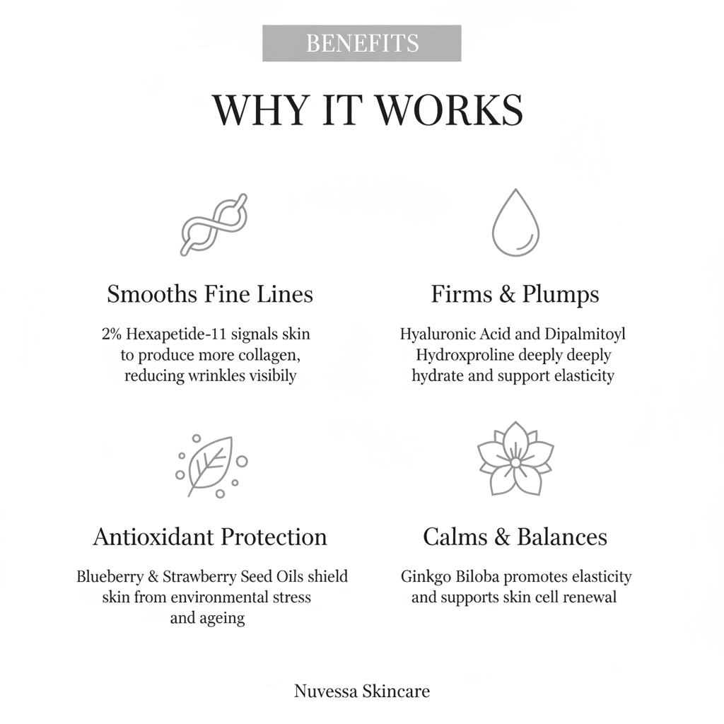 Peptide Serum That Smooths Wrinkles in 14 Days – Botox Effect at Home - | Nuvessa Skincare
