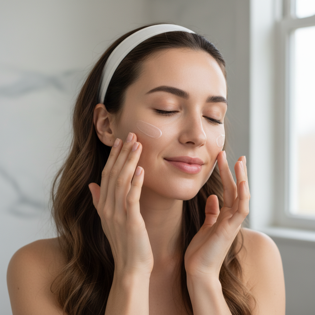 Applying Serum to Face