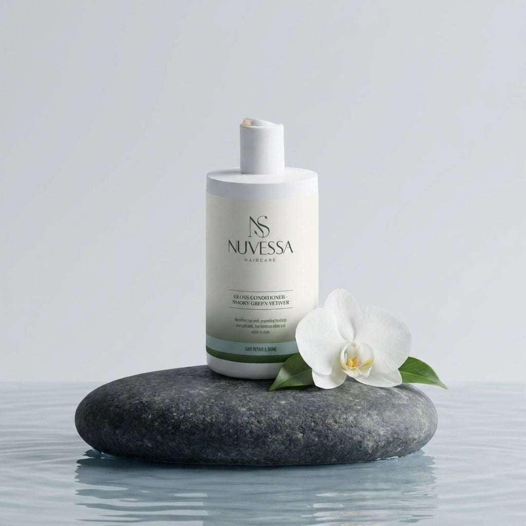 Conditioner That Seals Split Ends & Makes Hair Silky Smooth | Smoky Green Vetiver - Hair Care | Nuvessa Skincare
