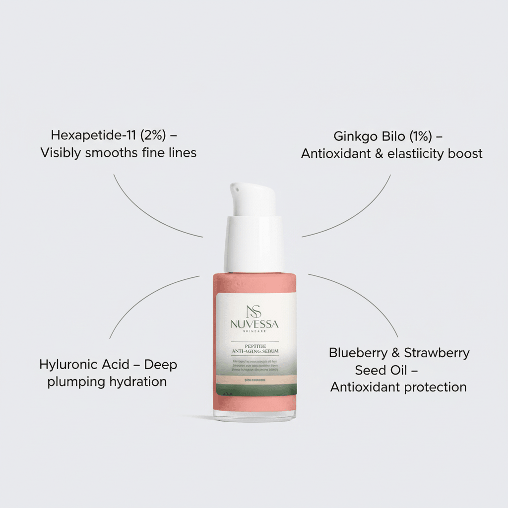 Peptide Serum That Smooths Wrinkles in 14 Days – Botox Effect at Home - | Nuvessa Skincare