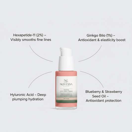 Peptide Serum That Smooths Wrinkles in 14 Days – Botox Effect at Home - | Nuvessa Skincare
