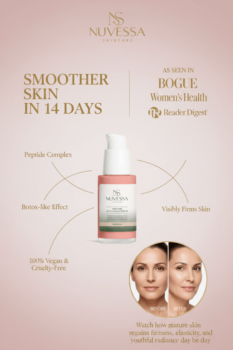 Peptide Serum That Smooths Wrinkles in 14 Days – Botox Effect at Home - | Nuvessa Skincare
